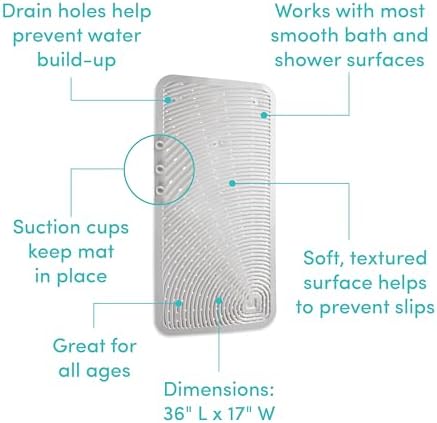 Munchkin Soft Spot Cushioned Non-Slip Baby Bath Mat, 36 x 17 Inch - Image 5