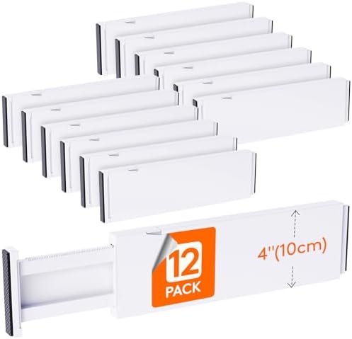 Lifewit 4" High Upgrade Drawer Divider, Adjustable Drawer Organizer Clothes by Lifewit