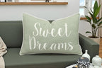 Rudransha Sweet Dreams Embroidered 12x18 Lumbar Pillow Cover, Light Green - Image 6