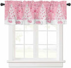 Vandarllin Pink Christmas Valance Curtains by VandarllinHomeKitchenDecor
