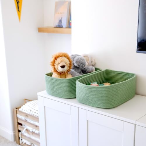 Woven Rope Baskets for Organizing, 3 Pack, 15.5 x 11 x 5.5" Storage Bins - Image 5