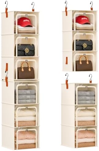 Homsorout 6-Tier Modular Hanging Closet Organizer Shelves by Homsorout