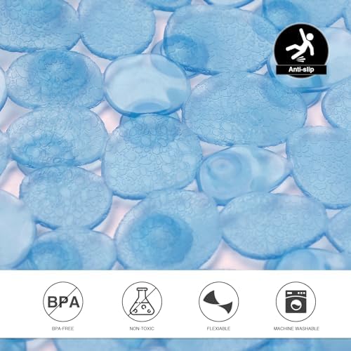 Vannokor Bathtub Mats for Bathroom 27x14 Inch, Pebble Bath Mat for Tub Feels - Image 2