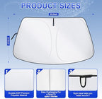 SINGARO Car Windshield Sun Shade, Foldable Reflective Sun Shade - Image 3