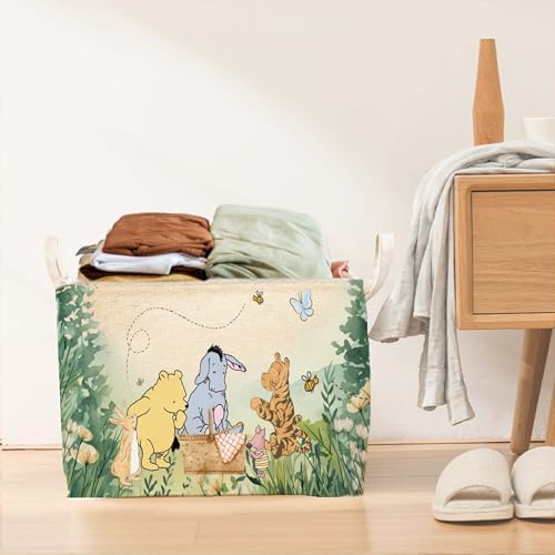 Winnie Nursery Decor, the Pooh Baby Stuff, Winnie Storage Nursery Basket - Image 6