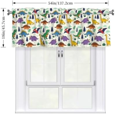 Dinosaur Cartoon Animal Room Window Valance 54x18 Inch - Image 4