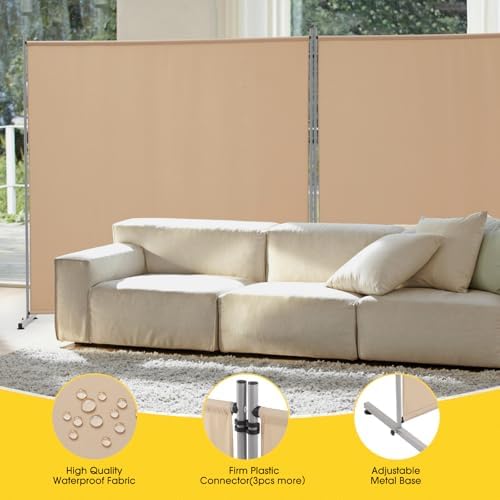 Rantila 2 Large Panels Room Divider, Portable Office Divider, Convenient Movable - Image 4