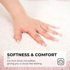 GRANNY SAYS Waved Pink Bathroom Rug, Cute Scalloped Bath Mat - Image 5