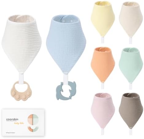 8-Pack Muslin Baby Bibs for Drooling and Teething by Unknown