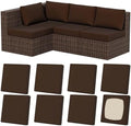 8Pcs Outdoor Cushion Covers, Stretch Patio Furniture Couch Chair Slipcovers by VORSHAPE