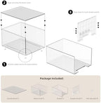Delamu 2 Pack Stackable Storage Drawers organizer - Image 6