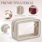 Hsei 6 Pcs Clear Makeup Bags Diaper Bag Organizer Travel Toiletry Bags - Image 3