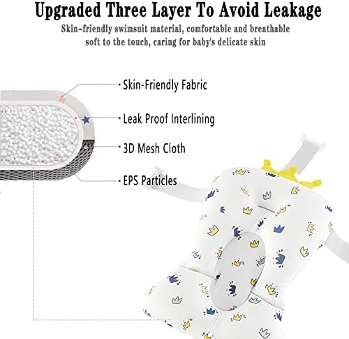 Baby Bath Pad, Soft Bathtub Mat, Adjustable Nonslip Newborn Toddler Bath Cushion - Image 3