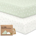 2 Pack and Play Sheets, Waterproof Mini Crib Sheet Fitted 38x26 by KeaBabies