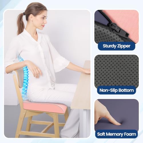 SweetSlubr Seat Cushion, Chair Pad, Memory Foam Tailbone Pain Relief - Image 7