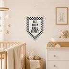KYTWSFWS Race Car Boys Room Wall Art Pennant Flag, Kids Playroom Wall Decor - Image 3