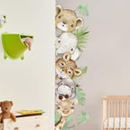 55.12 x 15.75 InchWatercolor Jungle Animal Wall Decals Tiger Elephant Zebra - Image 3