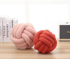 Petrella Grapefruit Knot Pillow Ball, 11 Inch Round Decorative Throw Pillow - Image 4