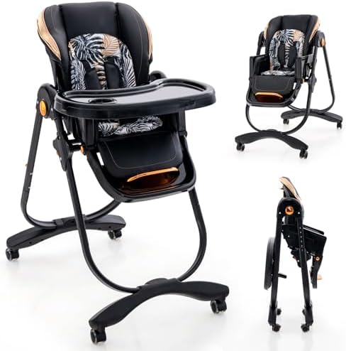BABY JOY High Chair, Foldable Baby High Chair by BABYJOY
