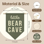 Little Bear Cave Wall Hanging Banner, Sage Green Room Decor - Image 5