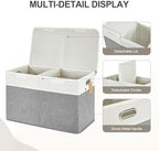 Large Toy Storage Box with Lid, Collapsible Toys Storage Organizer Bins with - Image 3