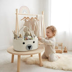 DECOMOMO Teddy Bear Basket, Large Diaper Caddy Basket - Image 4