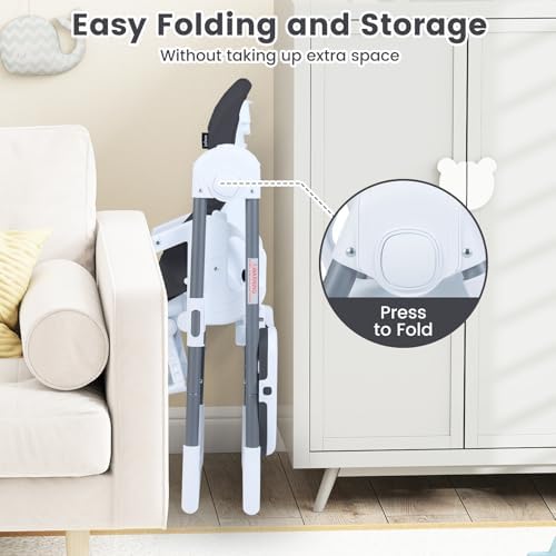 INFANS High Chair for Babies and Toddlers, Foldable Highchair - Image 5