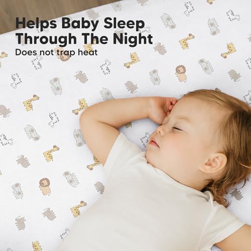 2pk Mini Crib Sheets Fitted 38x26 Pack N Play Mattress Sheet - Image 5