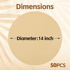 50 Pieces Kraft Paper Place Mats Brown Round Disposable Table Mats Decorative - Image 2