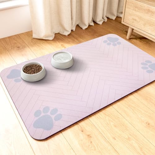 Dog Cat Food Mat, Absorbent Pet Feeding Mat by Unknown
