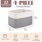 OIAHOMY 4 Pack Storage Basket, Closet Organizer - Image 2