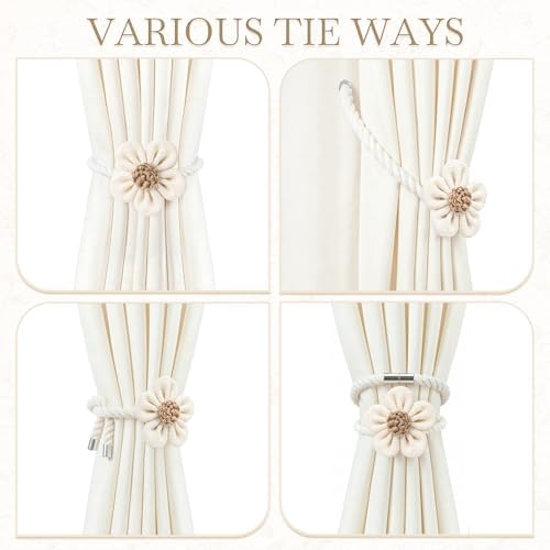 VIS'V Magnetic Curtain Tiebacks, Boho Curtain Holdbacks - Image 6
