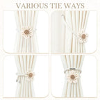 VIS'V Magnetic Curtain Tiebacks, Boho Curtain Holdbacks - Image 6