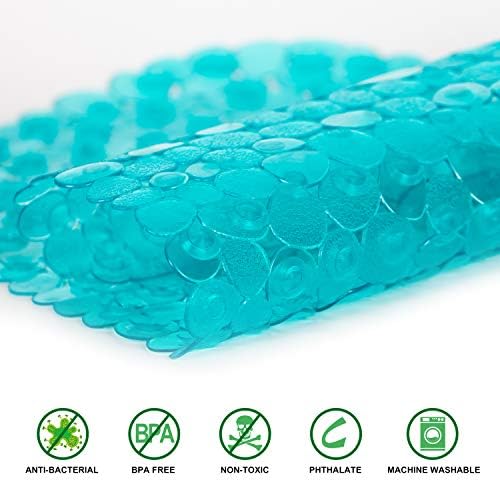 WELTRXE Pebbles Bath Mat Oval Non-Slip Bathtub Mat - Image 2