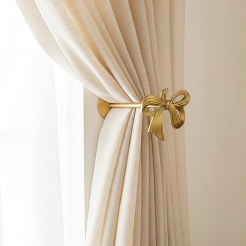 Brass Curtain Holdbacks Gold Curtain Tieback Curtain Holders Backs Wall Hooks by QIIODATD