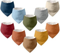 10 Pack Muslin Baby Bandana Bibs by CivaruaKids