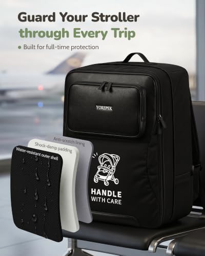 YOREPEK Padded Stroller Bag for Airplane - Image 5