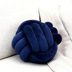 Petrella Navy Blue Knot Pillow Ball, 11 Inch Round Accent Decorative Pillow by Petrellatoy