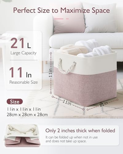 Patvingot 11-Inch Fabric Cube Storage Bins - Image 2
