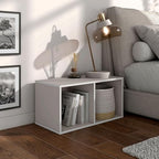 Homes: Inside + Out Apexa 2-Cube Storage Organizer Shelves, Stackable Wood - Image 6