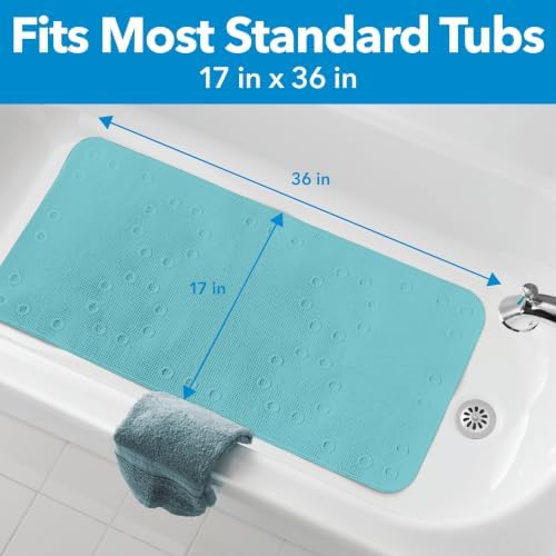 Duck Brand Softex Bath Mat for Tubs, Machine Washable, 17 x 36 Inches, Skid - Image 6