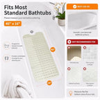 Yimobra Non Slip Bath Mat for Tub 40x16, Extra Long Bath Tub Mat - Image 2