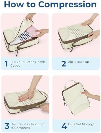 Bagsmart Compression Packing Cubes, Travel Bag Cruise Ship Essentials - Image 5