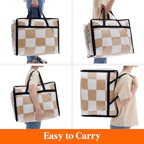 Lifewit 45L Clear Clothes Storage Bags, Plastic Foldable Blanket Storage Bag - Image 5