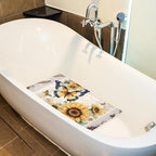 Shower Mat Non Slip, Butterflies Sunflower Anti Slip Bath Mat - Image 5