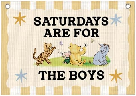 Boy Room Playroom Wall Decor Hanging Banner Boy Nursery Decor 30"x20" by WXUMTM