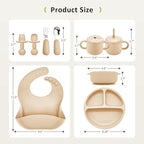Bufims Silicone Baby Feeding Set, Baby Led Weaning Supplies, Eating Essentials - Image 7