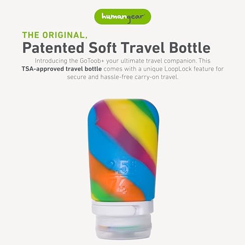 humangear GoToob+ | Refillable Silicone Travel Bottle | Locking Lid | Food-Safe - Image 2