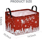 Christmas Basket Box Hamper Storage Basket Collapsible Organizer Bin Gift Shelf - Image 7