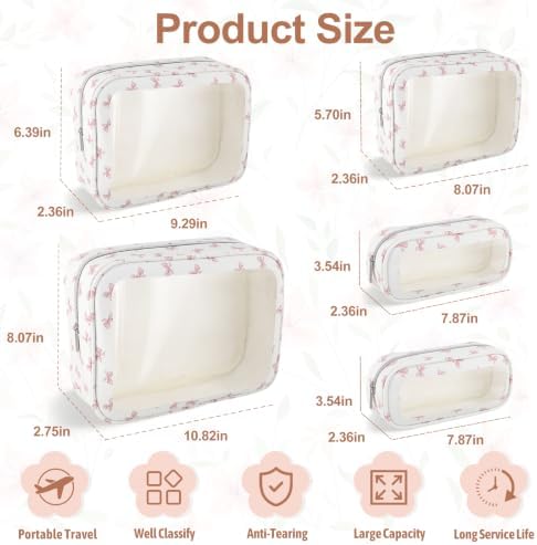 YOPCDJ 5PCS Diaper Bag Organizer Pouch Set, TSA Approved Toiletry Bag, Purse - Image 3